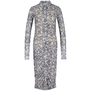 Patrizia Pepe, Kleedjes, Dames, Veelkleurig, M, Katoen, Shirtjurk met grafische print