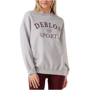 Deblon Sports, Sweatshirts & Hoodies, Dames, Grijs, M, Linnen, Grijze Lilou Sweater voor Stijlvol Comfort