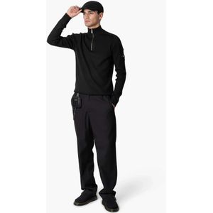 Quotrell, Truien, Heren, Zwart, 2Xl, Polyester, Zwarte Gebreide Halfzip Sweater Heren