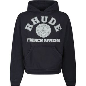 Rhude, Sweatshirts & Hoodies, Heren, Zwart, L, Riviera Sweatshirt