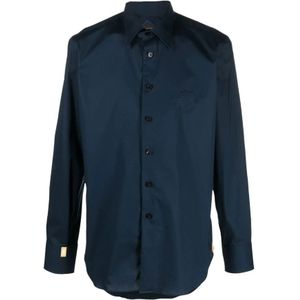 Billionaire, Overhemden, Heren, Blauw, 3Xl, Katoen, Long Sleeve Tops