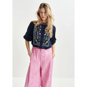 Essentiel Antwerp, Blouses & Shirts, Dames, Blauw, S, Geborduurd overhemd in Horange-stijl