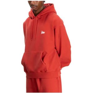 Patta, Sweatshirts & Hoodies, Heren, Rood, M, Klassieke capuchontrui