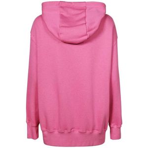 Versace, Sweatshirts & Hoodies, Dames, Roze, XS, Katoen, Katoenen Hoodie met Rhinestones Logo