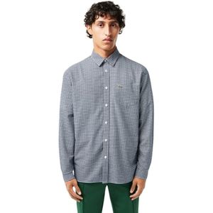 Lacoste, Overhemden, Heren, Veelkleurig, XL, Katoen, Casual overhemd met lange mouwen