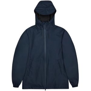 Rains, Jassen, Heren, Blauw, S, Polyester, Storm Breaker Hooded Rits Jas Navy