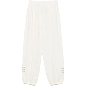 Liu Jo, Broeken, Dames, Wit, S, Witte Broek met Elastische Taille