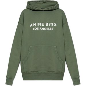 Anine Bing, Sweatshirts & Hoodies, Dames, Groen, S, Katoen, Alto hoodie