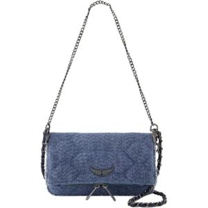 Zadig & Voltaire, Tassen, Dames, Blauw, ONE Size, Katoen, Cotton shoulder-bags