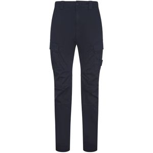 C.p. Company, Broeken, Heren, Zwart, L, Satijn, Cargo Lens Broek in Satijn Stretch