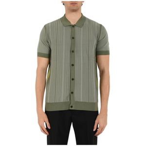 Patrizia Pepe, Overhemden, Heren, Groen, M, Slim Fit Viscose Overhemd