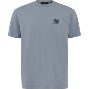 Belstaff, Tops, Heren, Blauw, M, Katoen, Patch Logo T-Shirt