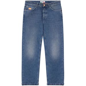Carlo Colucci, Jeans, Heren, Blauw, W31, Denim, Premium Baggy Fit Jeans Bronx