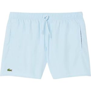 Lacoste, Badkleding, Heren, Blauw, M, Blauwe Zwembroek met Krokodillenlogo