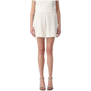 Emporio Armani, Korte broeken, Dames, Wit, S, Witte High Waist Shorts Elegant Ontwerp