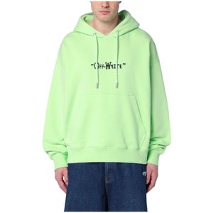 Off White, Sweatshirts & Hoodies, Heren, Groen, L, Katoen, Hoodie met Capuchon