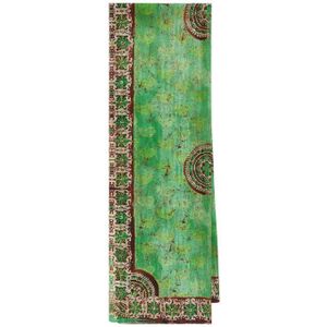 Maliparmi, Accessoires, Dames, Groen, ONE Size, Zijden Collectie Print Stola in Groen
