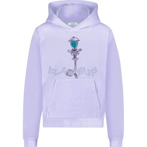 Flâneur, Sweatshirts & Hoodies, Heren, Paars, XL, Katoen, Paarse Lantaarn Grafische Hoodie