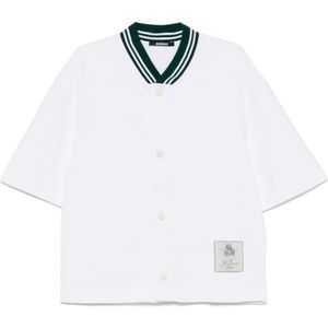 Jacquemus, Overhemden, Heren, Wit, L, Baseball Shirt met Voorknoppen