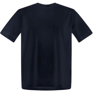 Herno, Tops, Heren, Blauw, L, Katoen, Superfijne katoenen stretch T-shirt
