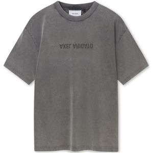 Axel Arigato, Tops, Heren, Grijs, XL, Katoen, Distort T-Shirt
