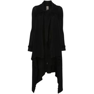 Rick Owens, Truien, Dames, Zwart, S, Wol, Geribbelde Gebreide Trui