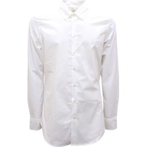 Etro, Overhemden, Heren, Wit, L, Button-Down Overhemd Made in Italy