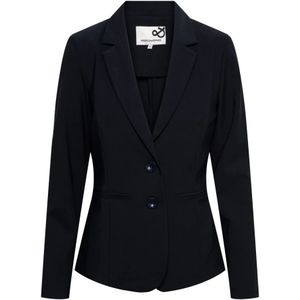 &Co Woman, Jassen, Dames, Blauw, XS, Heavy Travel Blazer