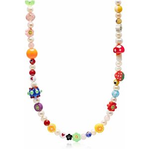 Nialaya, Accessoires, Heren, Veelkleurig, S, Berry Pearl Choker met Assorti Kralen