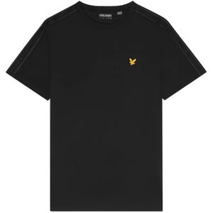 Lyle & Scott, Tops, Heren, Zwart, XL, Katoen, Tape T-Shirt