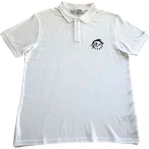Trussardi, Tops, Heren, Wit, S, Katoen, Witte Katoenen Poloshirt Korte Mouw