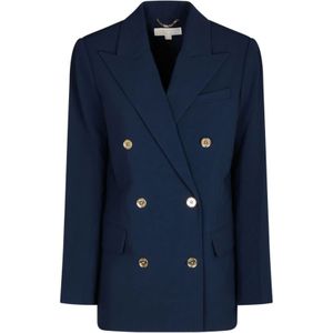 Michael Kors, Jassen, Dames, Blauw, XS, Midnight Blue Double Breasted Blazer