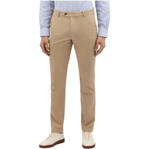 Brooks Brothers, Broeken, Heren, Beige, W34, Katoen, Beige Stretch Katoenen Chino`s