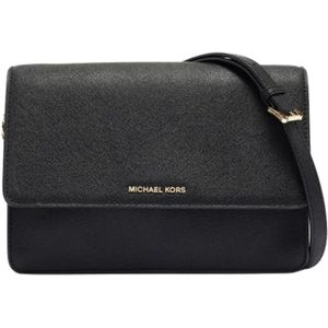 Michael Kors Pre-owned, Pre-owned, Dames, Zwart, ONE Size, Pre-owned Leather crossbody-bags