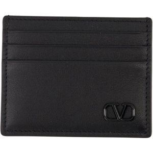 Valentino Garavani, Accessoires, Heren, Zwart, ONE Size, Leer, VLogo Kaarthouder