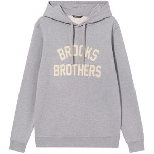 Brooks Brothers, Sweatshirts & Hoodies, Heren, Grijs, S, Katoen, Terry Logo-Geborduurde Hoodie