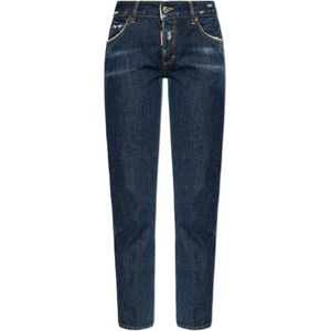 Dsquared2, Jeans, Dames, Blauw, S, Katoen, Jeans Medium Waist Jennifer
