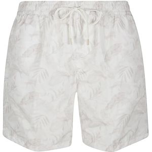 Eleventy, Badkleding, Heren, Wit, XL, Polyester, Badkleding met bladprint