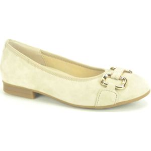 Gabor, Schoenen, Dames, Beige, 34 1/2 EU, Suède, Beige Suède Ballerina Schoenen