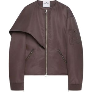Courrèges, Jassen, Dames, Bruin, M, Polyester, Bruine Parka