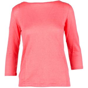 Majestic Filatures, Tops, Dames, Roze, S, Linnen, Linnen T-shirt