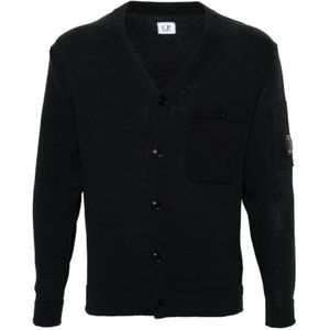 C.p. Company, Truien, Heren, Zwart, L, Heren Cardigan Jas
