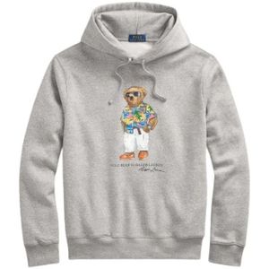 Polo Ralph Lauren, Sweatshirts & Hoodies, Heren, Grijs, XL, Katoen, Bear Logo Hoodie
