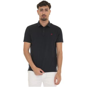 Peuterey, Tops, Heren, Blauw, S, Katoen, High-Tech Polo Shirt met korte mouwen