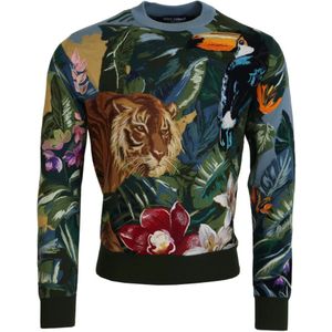 Dolce & Gabbana, Sweatshirts & Hoodies, Heren, Veelkleurig, L, Wol, Sweatshirts
