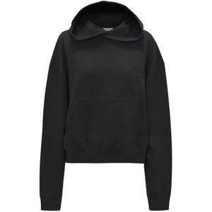 JW Anderson, Sweatshirts & Hoodies, Dames, Zwart, XS, Katoen, Anchor Logo Hoodie