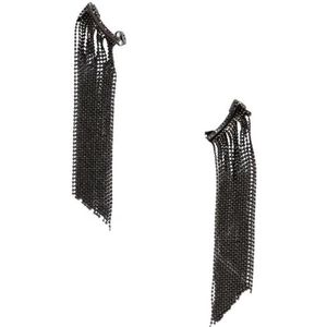 Fabiana Filippi, Accessoires, Dames, Zwart, ONE Size, Fringe Chain Oorbellen