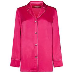 Max Mara Studio, Blouses & Shirts, Dames, Roze, 3Xs, Katoen, Casual Katoenen Overhemd