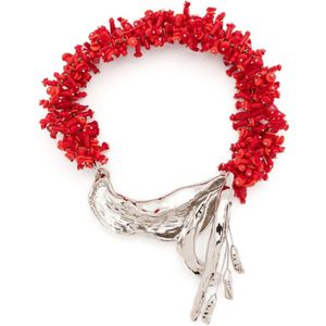 Dries Van Noten, Accessoires, Dames, Rood, ONE Size, Kreeftklauw Hanger Sieraden