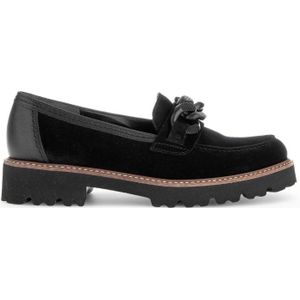 Gabor, Schoenen, Dames, Zwart, 38 1/2 EU, Suède, Zwarte suède mocassins
